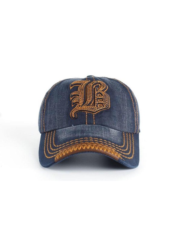 High Quality Embroidery Letter B Comfy Jean Cap